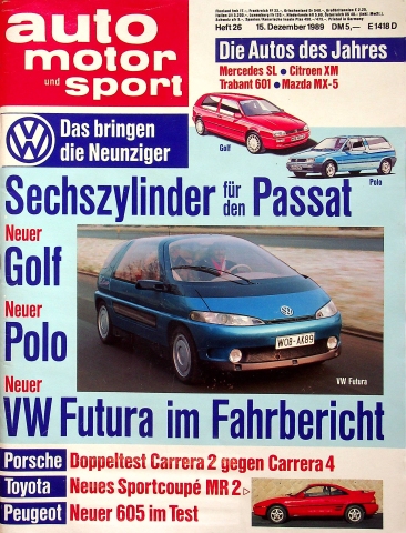 Deckblatt Auto Motor und Sport (26/1989)